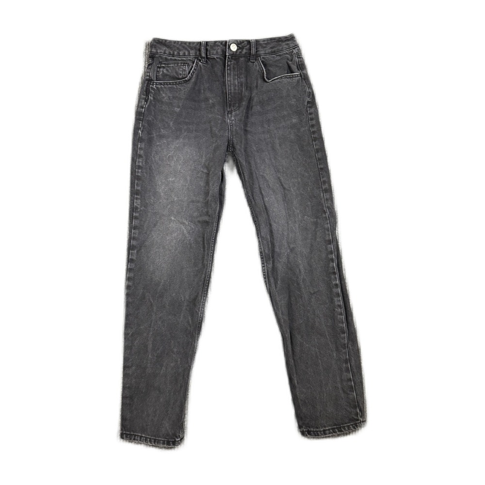 BDG Urban Outfitters Mom Jeans Black Acid Wash High Rise W31 L32 Tapered Leg